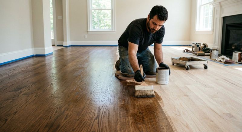 Hardwood Floor Staining in Overland Park, KS